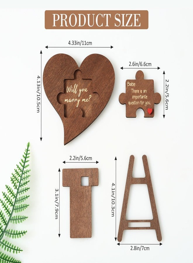 Dvehdbay Will You Marry Me Puzzle - Will You Marry Me Sign, Wedding Proposal Ideas Surprise Engagement Proposal Wooden Sign (Marry Me Puzzle) - Image 2